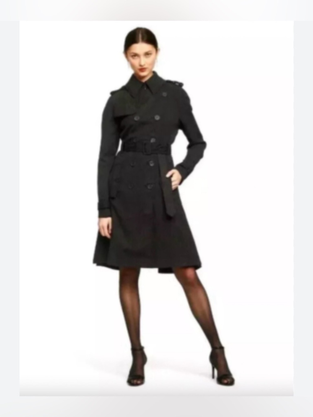 Altuzarra Black Textured Double-Breasted Coat